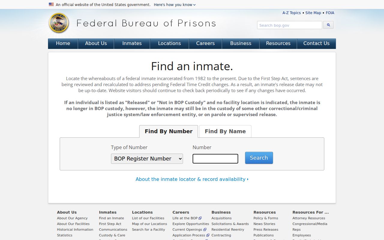 Loving County arrest history federal inmate lookup
