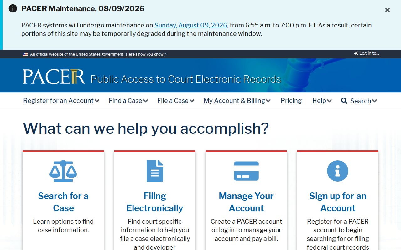 PACER access for federal criminal cases connected to Loving County