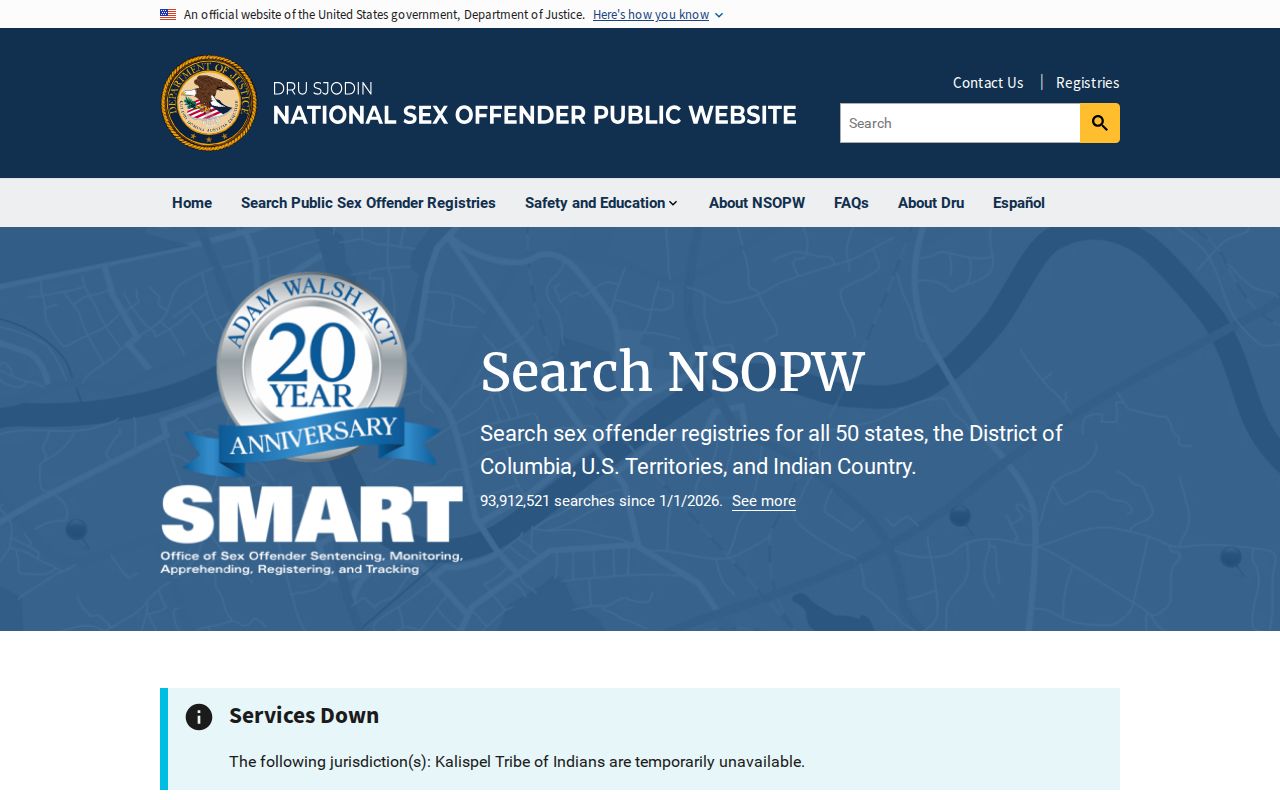 Loving County sex offender check through the national official search